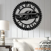 Personalized Metal Garage Sign with LED Light Custom Man Cave Wall Art Dad’s Gift American Car Pickup Motorbike